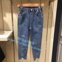 EK Clothing Clothing Clothing Clothes 20 Fall Girls New Hole Jean Trousers EKTJA 3822Q