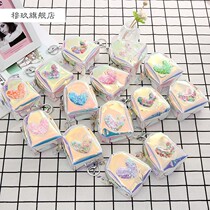 2021 new Korean version Transparent Transparent Laser Loving Zero Wallet Mini Cute Schoolgirl Small Bag Jelly Coin Bag