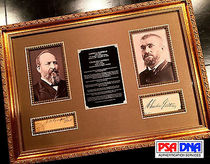  PSA DNA Certified Framed Collection signed by President James Garfield and signed by Charles Giteau