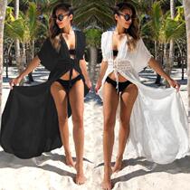 2018 New section cloth lace rope loose beach sunscreen clothing than clothing Kini jacket gown cardigan women