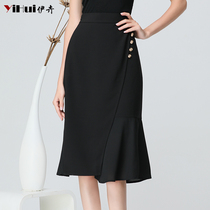 Half Body Dress Woman High Waist Display Slim Pack Hip Dresses Black Middle Skirt Big Code Autumn Dress New 100 Hitch Pro Commute