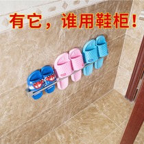 Toilet mop rack wall-mounted bathroom trailer rack-free towing shoe rack toilet trailer wall-mounted