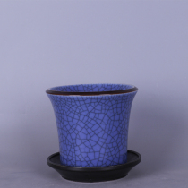 Jingdezhen Ceramic Imitation Song Guan Kiln Violet Glaze Open Sheet Round Belt Pine Porcelain Past Antique Dong Collection