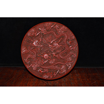 Old collection of lacquerware dragon pattern jewelry box-AD0230