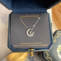 Little Prince necklace light luxury niche design sense sterling silver choker star moon pendant to give girlfriend birthday gift