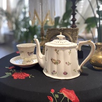 Red Brick House Onevoice Retro Butterfly Ceramic Coffee Cup Pot Afternoon Tea Cup Saucer Teapot Palace Wind