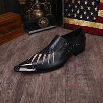 Han edition of British high - heel tip male shoes business leisure shoes stage leather shoes hairstyle shoes personally tide shoes