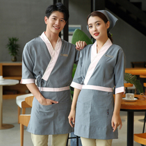Foot Bath Bath sauna sweat steam uniform Japanese cuisine Sasami sushi restaurant waiter work clothes long sleeve