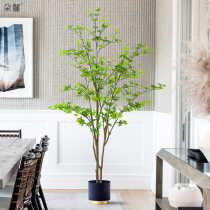 Nordic simulation green plant Japanese Bell plant fake tree horse drunken Wood potted living room large plant floor decoration