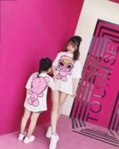 ins Super fire Korean fashion mother women parent-child clothing 2021 summer new fashion foreign style Girl T-shirt skirt tide