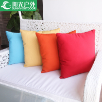 Sunshine outdoor Nordic cotton pillow American candy color pillow waist cushion sofa outdoor seat cushion core