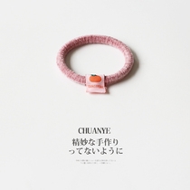 Flocking small rubber band female head Japanese and Korean girl cute hair rope net red New temperament simple head rope Hairband advanced