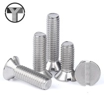 304 stainless steel lined slotted head screws micro GB68 notched flat head screws M1 6 M2 M2 M2 5-M5M6