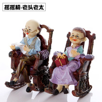 Old man old lady couple ornament desktop craft home decorations creative wedding Fathers Day gift