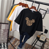 Large size womens 2021 summer clothes New short sleeve T-shirt fat sister half sleeve hidden meat age-old coat belly base shirt