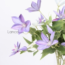 Lancol European fresh simulation flower White purple wire Lotus home living room decoration flower fake flower silk flower