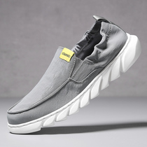 Old Beijing cloth shoes mens 2021 new summer leisure breathable comfortable one pedal waterproof non-slip umbrella cloth shoes