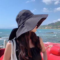 Fishermans hat female spring summer super large eaves sun sun hat outdoor UV mask Korean fashion sun hat