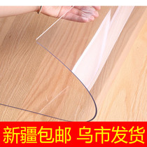 Xinjiang soft glass PVC table cloth table cloth anti-water and burn-proof and anti-wash transparent plastic tea table cushion cloth