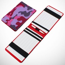 New Golf Camouflage Oxford Scorebook Snake Leather PU Leather 11*18CM Scorecard Multi-color Optional