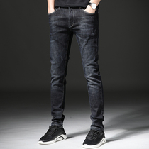 Fugui bird jeans mens spring and summer thin Korean version of Joker straight long pants slim casual trend leggings