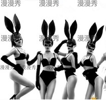 Boy Girl rabbit ear Girl mask bar GOGO costume DS rabbit mask big ear stage costume