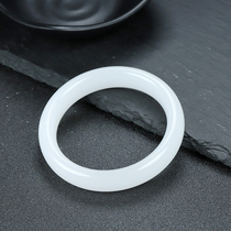 Xinjiang gold silk white jade ice jade bracelet womens bracelet high ice jade bracelet Wangfu bracelet live selection of goods