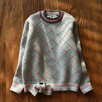 (Broken Yard clear cabin) girl sweaters autumn and winter children foreign air-knitted sweatshirt female large child loose blouses 2021 new
