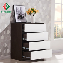 Yifei furniture flagship store black and white with chest of drawers bucket cabinet invisible handle locker bedside table can be customized