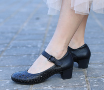 CHAO soft German KUFENBERG Gu Fang Boge 6251 middle heel hollow leather middle heel Mary Jane shoes