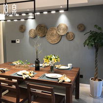 Southeast Asia bamboo woven wall decoration living room sofa background wall pendant homestay wall decoration restaurant porch Wall wall hanging