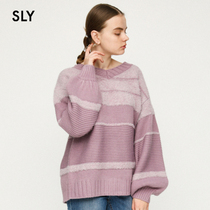 SLY new TIANAI with the same V-neck loose sweater sweater female 038DAH70-5640