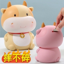 Zodiac piggy bank ox year cartoon piggy bank 2021 New ins Wind children birthday gift