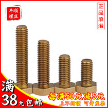 Brass hex bolt copper hexagon screw M10M12*16x20x25x30x35x40x60x80x100mm