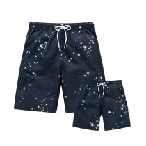 Family three large and middle childrens father and son shorts suit loose drift speed dried beach pants five-pocket pants