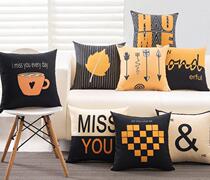 Cushion office waist spine 50X50cm with core 45X45 small car girl set car pillow cute