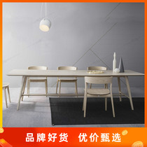 Solid wood desk Nordic Long Bar conference table simple rectangular Workbench log negotiation table modern long table