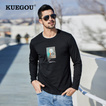 Special price] Mens long sleeve T - shirt male cotton printed round collar coat casual clothes in autumn clothes 7782