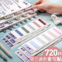 Fluorescent sticker book labels stickers transparent waterproof sticky note sticker adhesive strength classification pagination students with the index mark indicates the Patch network of red sticky strip mark affixed on page notes label paper