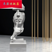 Modern minimalist art decoration decoration Creative office bookshelf cabinet Plaster sculpture Portrait Statue figure