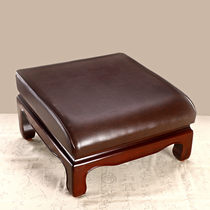 Solid Wood Quadruple Leather Buddhist Prayer Chair Cushion Buddhist Kneeling Cushion Stool Futon Household Buddhist Hall of Fame Buddhist Supplies