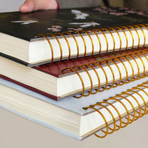 Chinese wind crane B5 notebook coil thickened double-sided simple college junior high school students beige horizontal line loose-leaf paper art style retro ancient style large double spiral notebook notepad