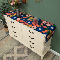 Waterproof cotton linen in the family shoe cabinet Gaib Nordic wind break flower fresh rectangular table cloth table cloth tea table TV cabinet