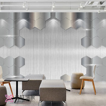 Imitation stainless steel metal wall panel bar ktv computer room wall gusset office front desk high-gloss integrated wall panel