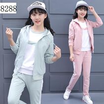Zhongda childrens spring and autumn suit 2020 new 12 autumn childrens girls 15-year-old girls sportswear two-piece set foreign style