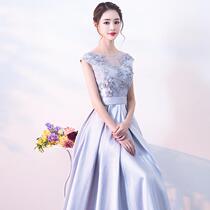 Evening dress ladies long 2020 new summer banquet elegant host dress slim slim princess version