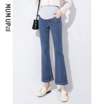 Pregnant products pregnant women micro-La jeans Spring and Autumn wear nine-point casual thin Bell pants pregnant women autumn pants