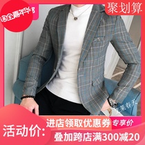  Sai Meng Department Store autumn British business casual mens check suit Korean slim small suit Casual portable Xidan