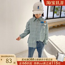 Princess Nuo Nuo 2021 New Spring plaid shirt long sleeve children Foreign style Joker spring and autumn women