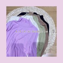  Korean childrens clothing mens and womens childrens high-neck cotton bottoming shirt Autumn new childrens solid color basic style inner long-sleeved shirt